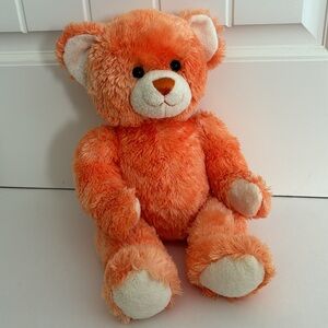 Build-A-Bear Soft Plush Cuddle Orange Sherbet Teddy Bear Stuffed Animal 16”Clean